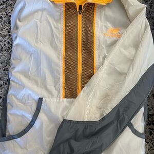 New Balance White and Gray Jacket with Orange Trim